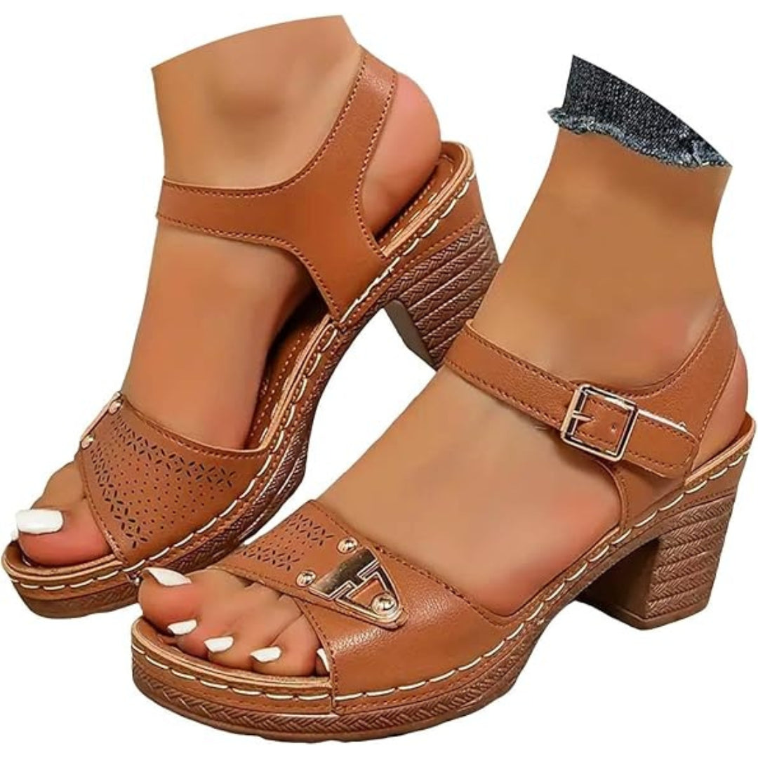 sandales à plateforme à talon épais pour femmes pour un confort assuré