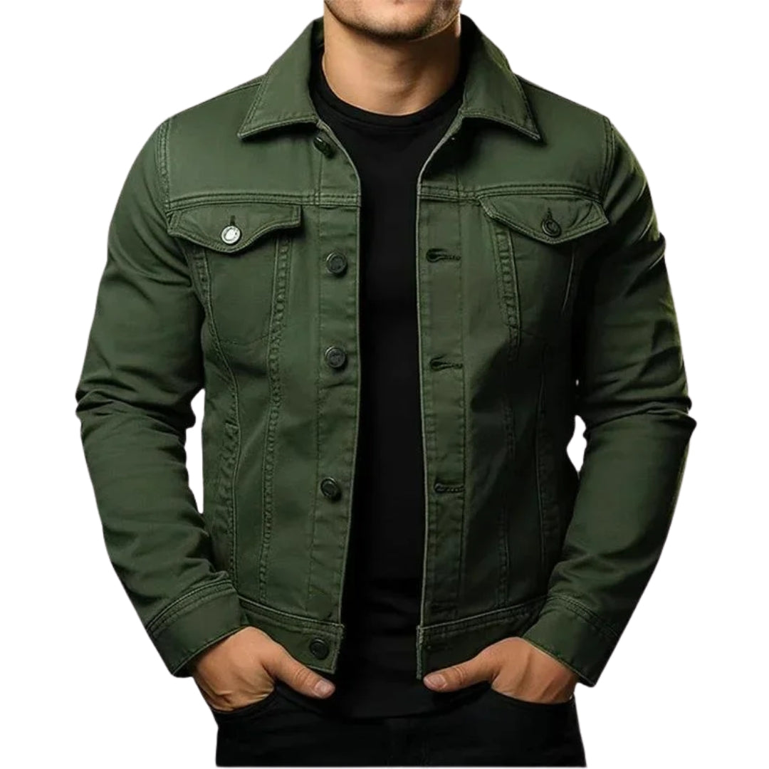 Veste en jean 100 % coton pour homme