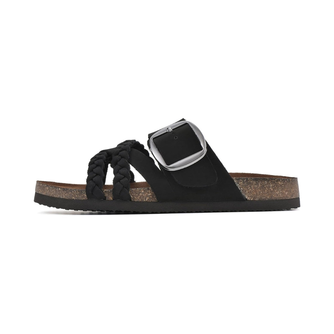 Sandales pour femme dotées d'une semelle intérieure profilée et de finitions tressées