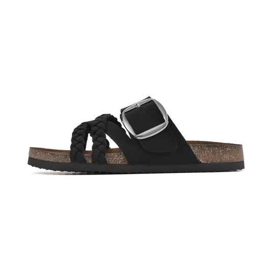 Sandales pour femme dotées d'une semelle intérieure profilée et de finitions tressées