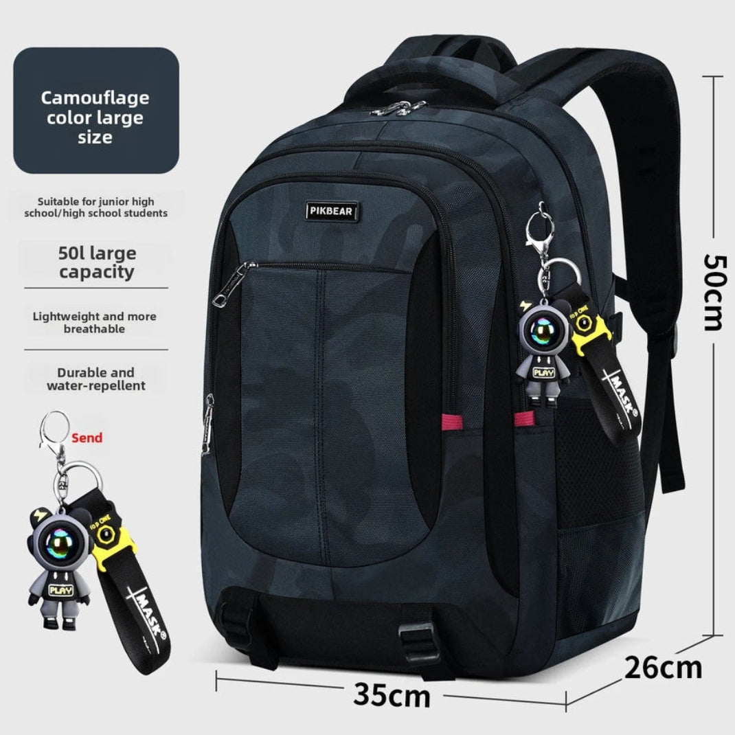 Sac à Dos Scolaire Ergonomique avec Compartiment pour Ordinateur Portable
