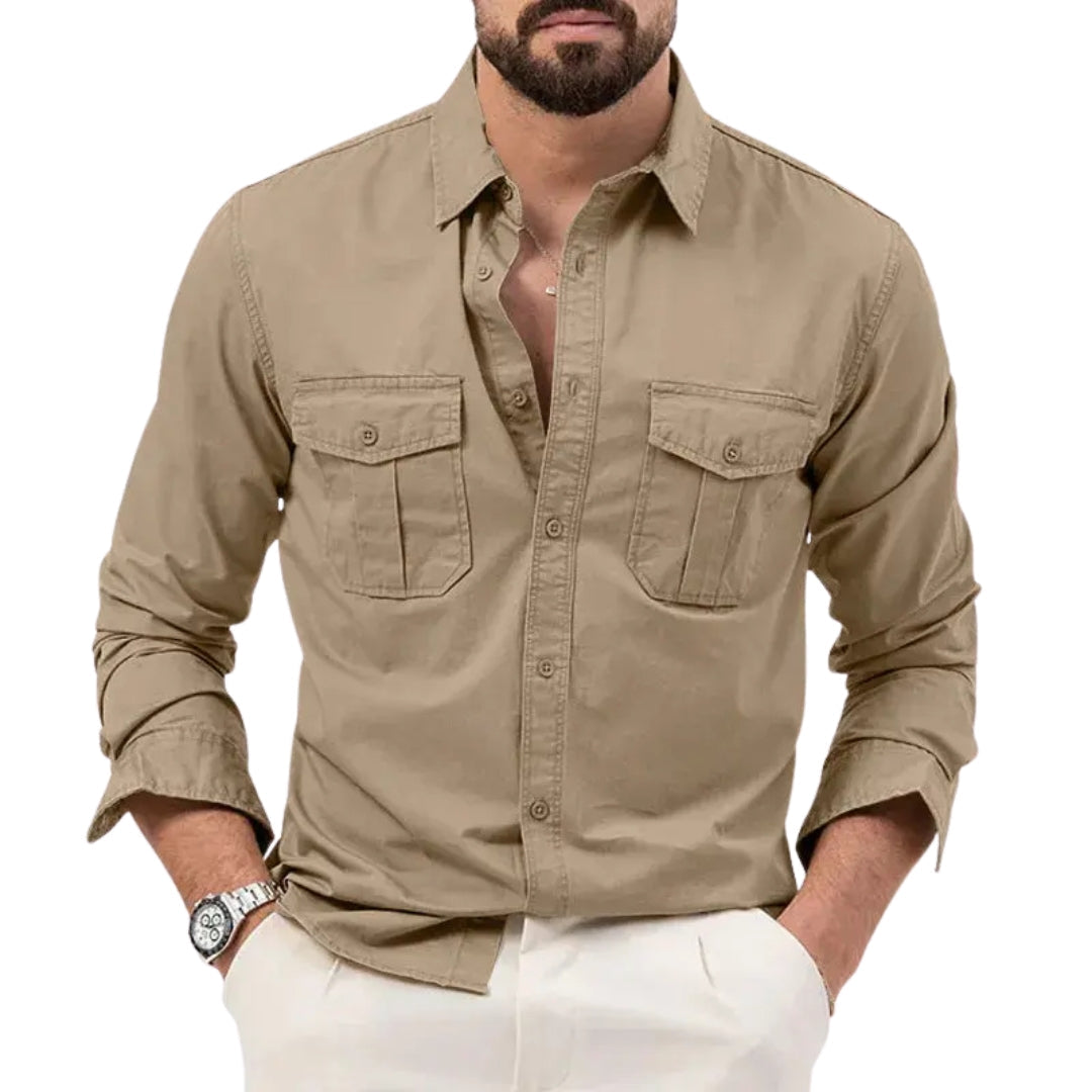 Chemise homme style vintage à manches longues