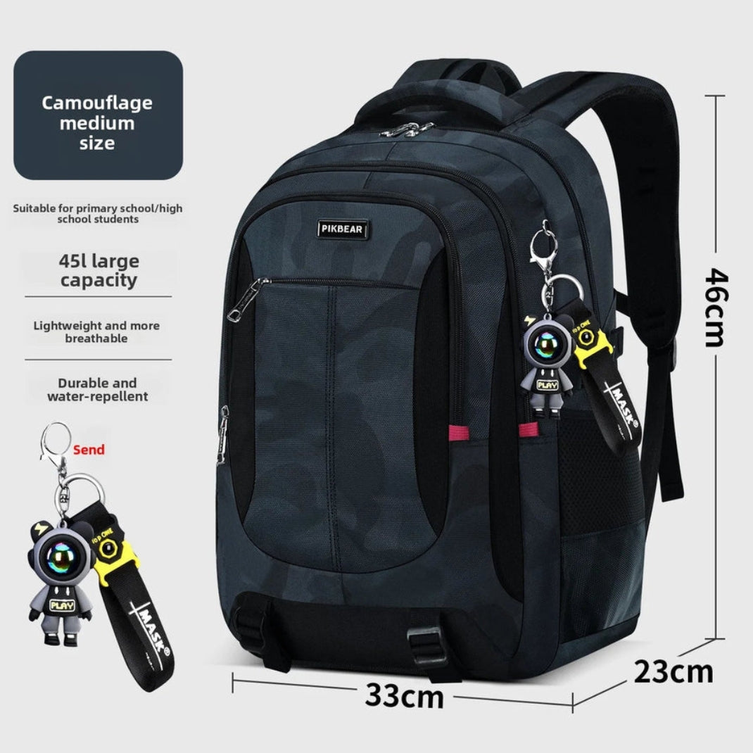 Sac à Dos Scolaire Ergonomique avec Compartiment pour Ordinateur Portable