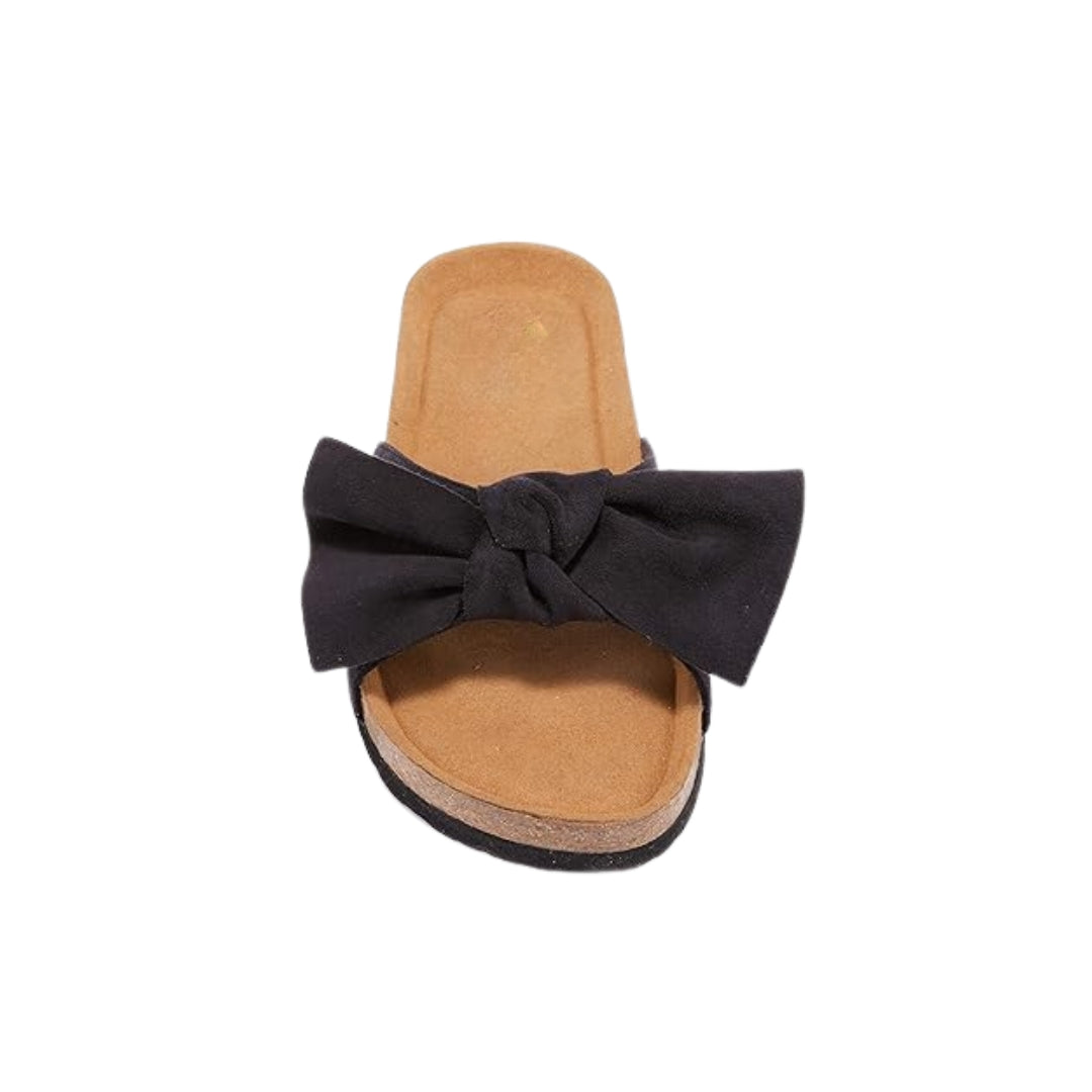 Tongs plates à enfiler pour femmes avec brides croisées et bout ouvert