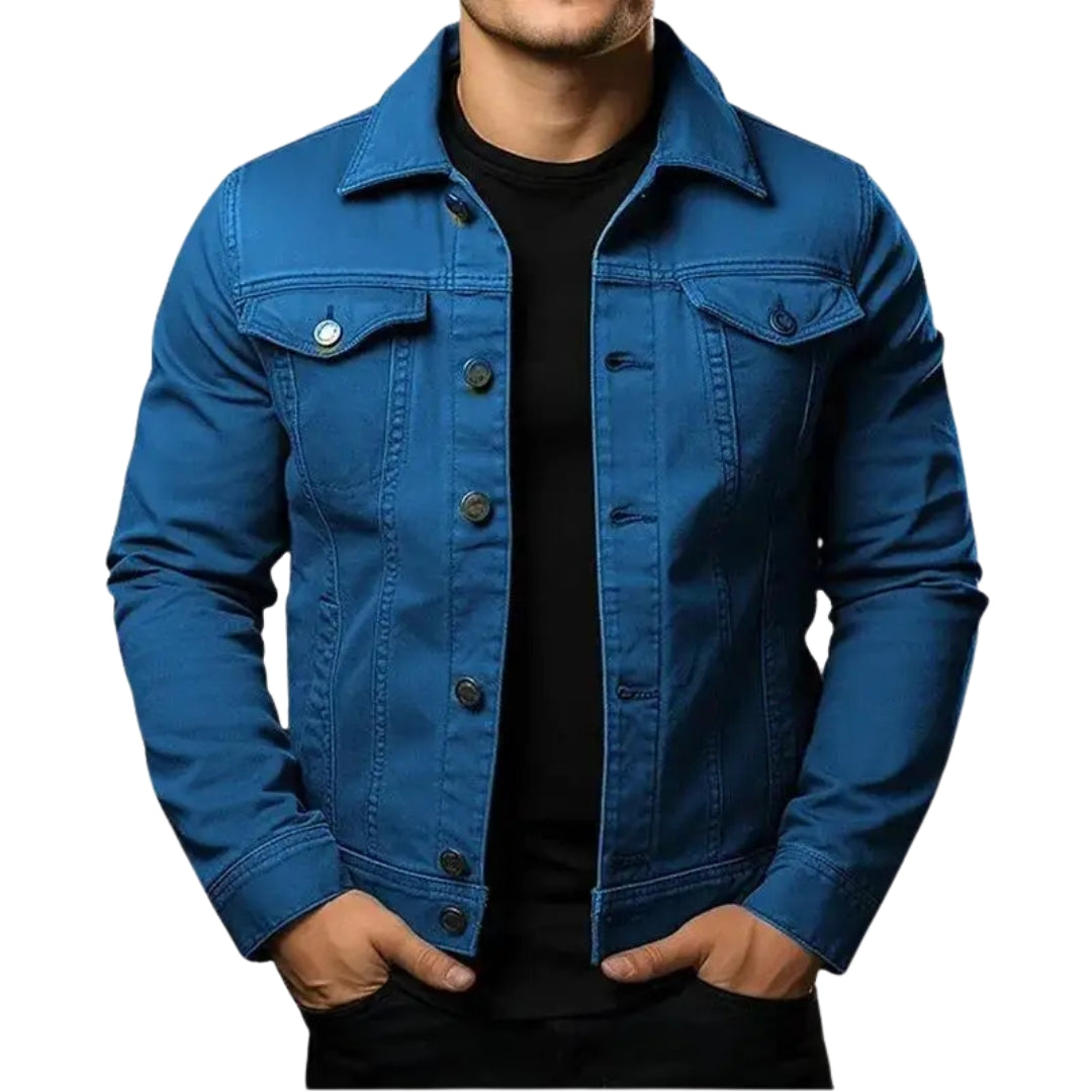 Veste en jean 100 % coton pour homme