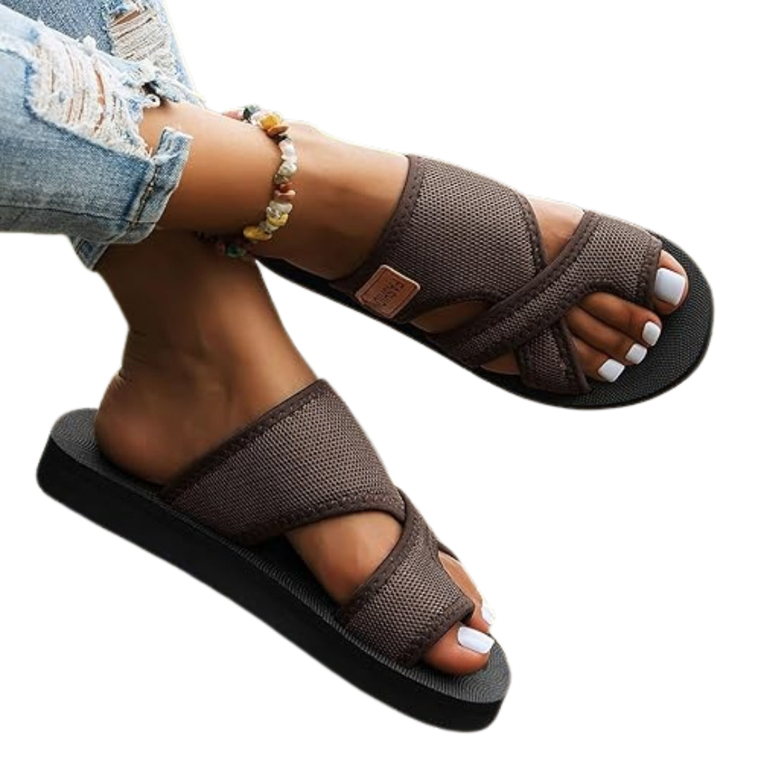 sandales compensées à bout ouvert pour femmes, idéales pour un maintien élégant