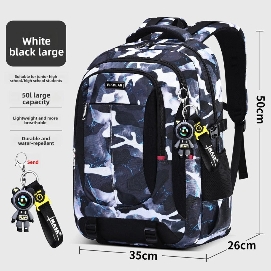 Sac à Dos Scolaire Ergonomique avec Compartiment pour Ordinateur Portable