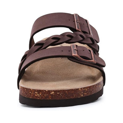 Sandales en liège avec design tressé et boucle réglable