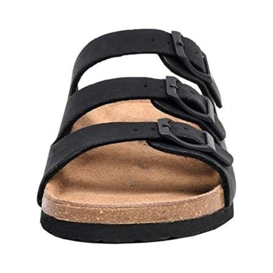 Sandales unisexe avec semelle en liège et brides à boucle