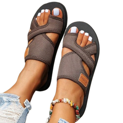 sandales compensées à bout ouvert pour femmes, idéales pour un maintien élégant