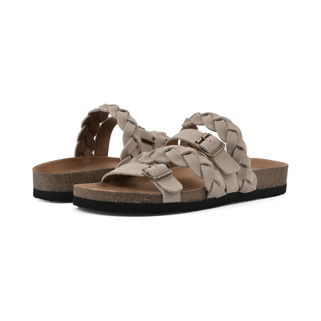 Sandales confortables pour femme dotées d'un détail tressé