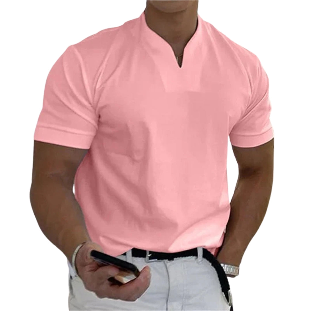 T-shirt de sport respirant à col en V pour homme – Confort, style et performance