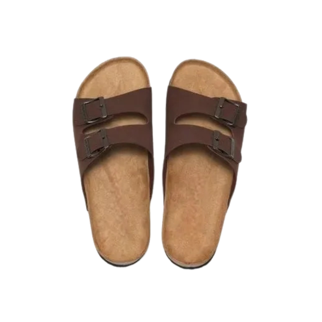 Sandales en liège conçues pour le confort avec une touche moderne en cuir de qualité idéales