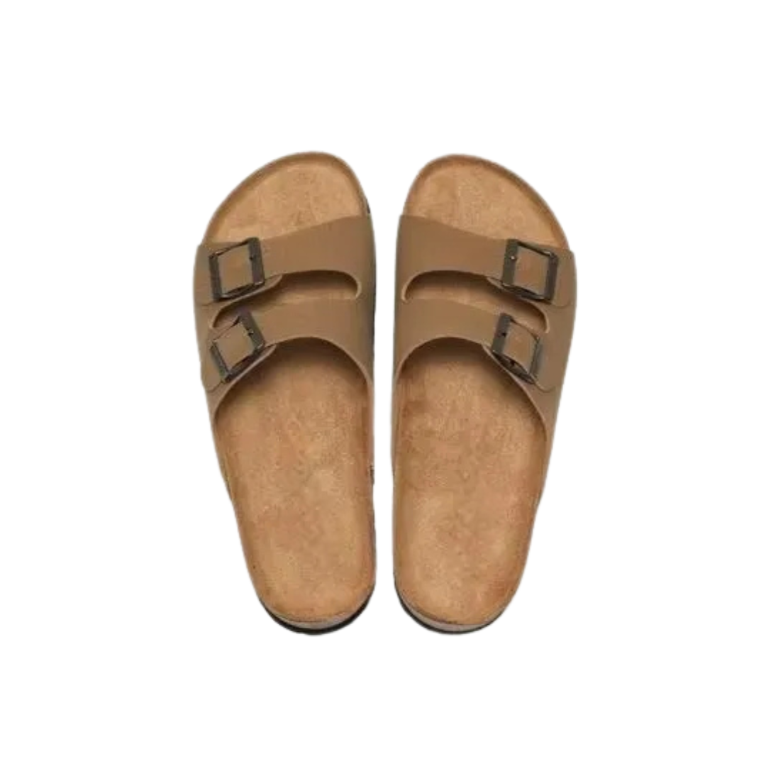 Sandales en liège conçues pour le confort avec une touche moderne en cuir de qualité idéales