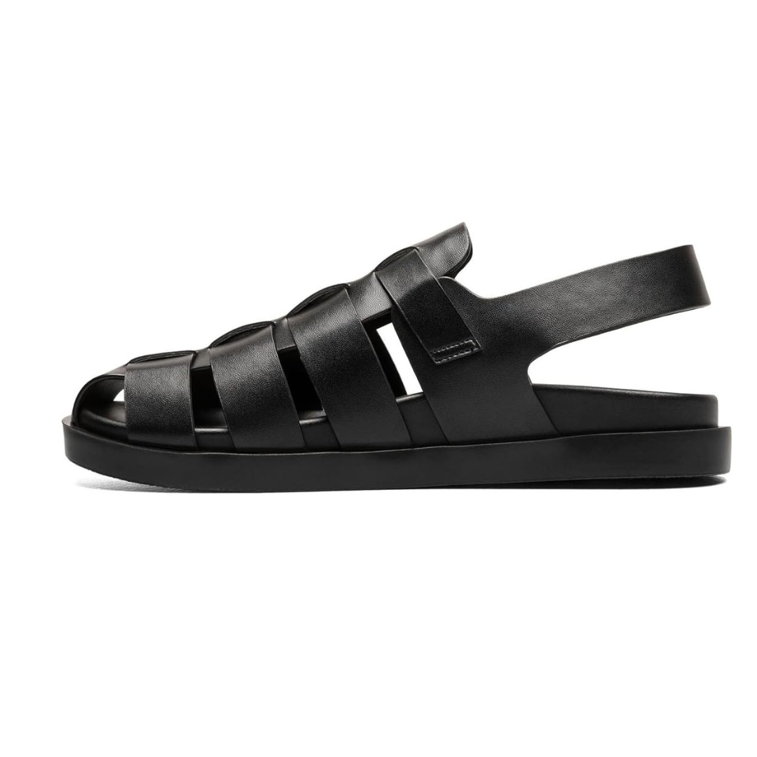 Sandales en Cuir Végan avec Bride et Boucle