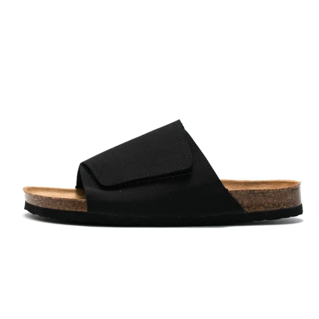 Sandales plates en liège au style décontracté idéales pour la plage ou la ville