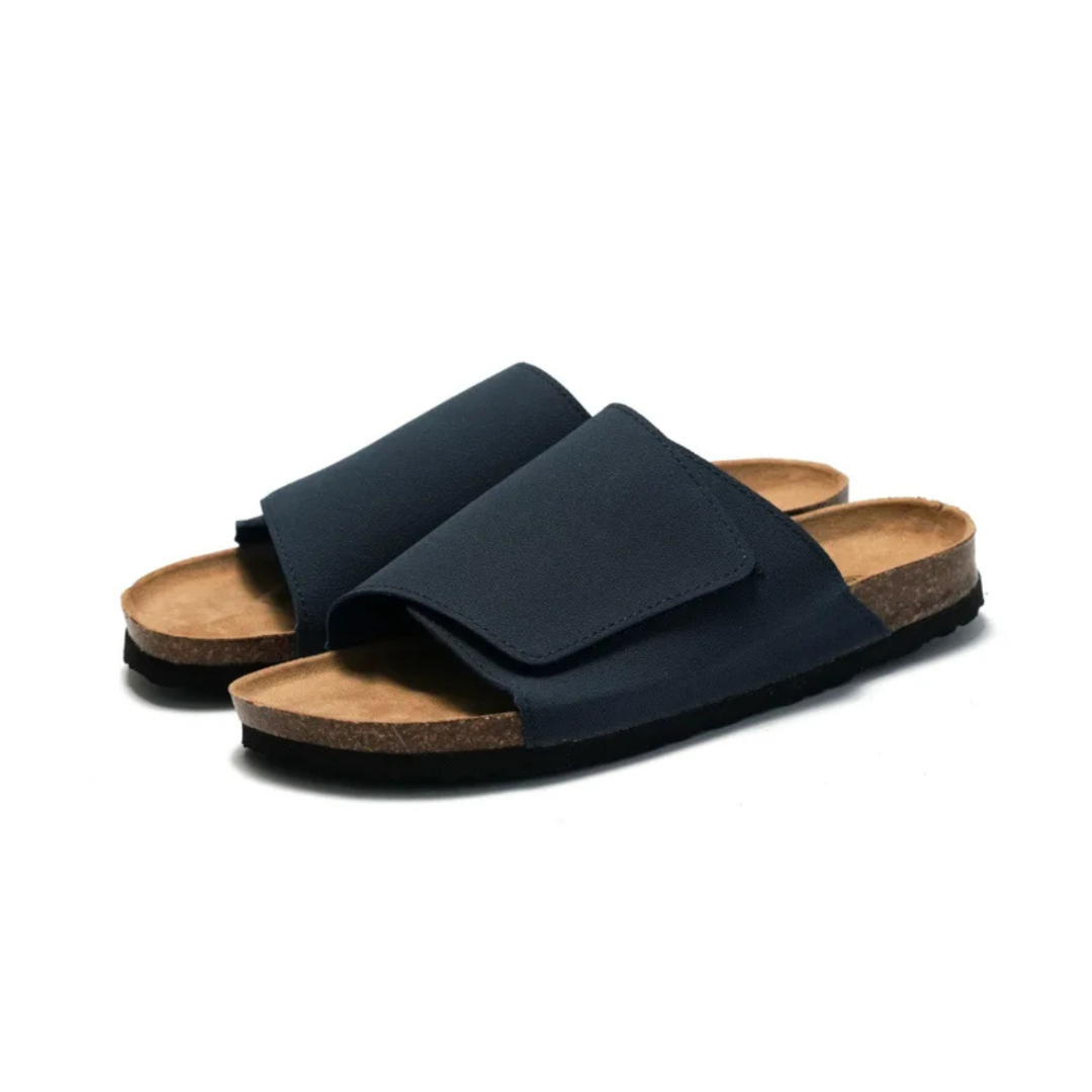 Sandales plates en liège au style décontracté idéales pour la plage ou la ville