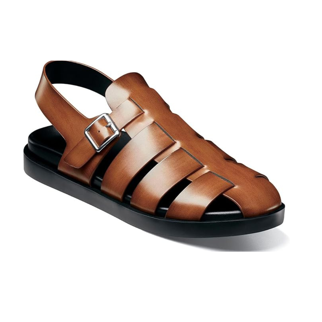 Sandales en Cuir Végan avec Bride et Boucle